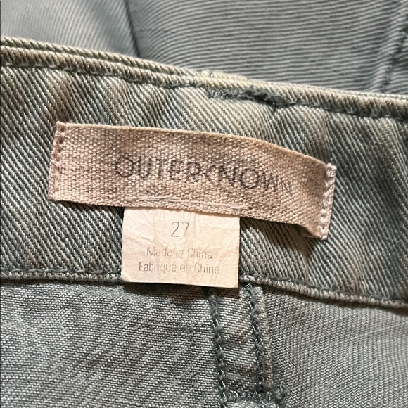 Outerknown Wide Leg Cropped Pants sz 27 sage green/green grey - Picture 2 of 8